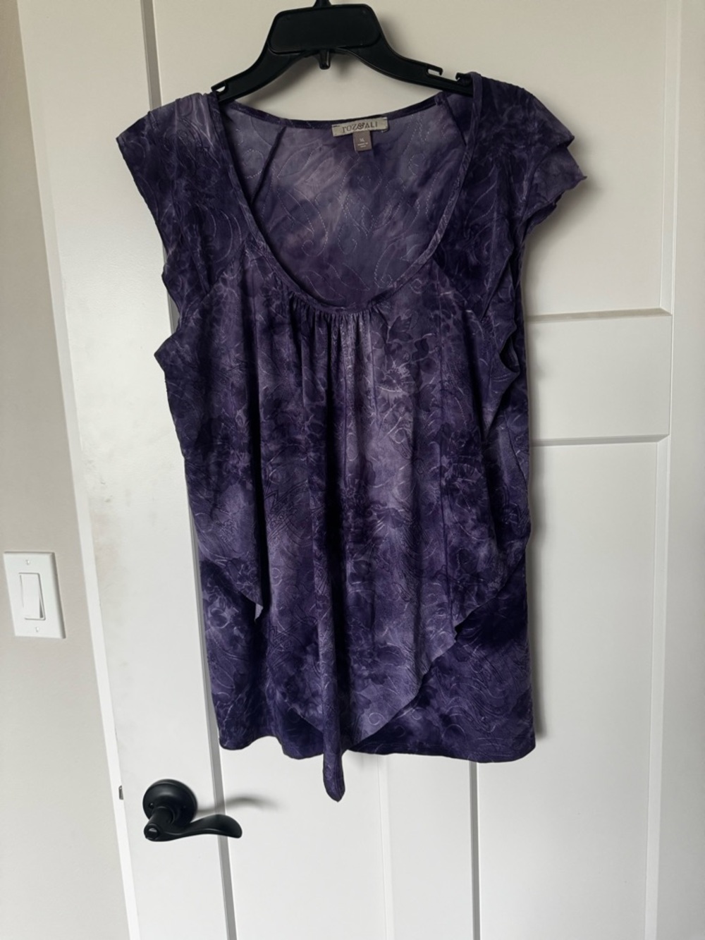 Roz & Ali Purple Textured Top lot of 3 - Picture 2 of 10